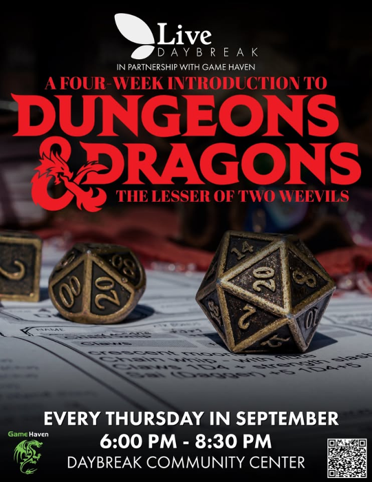 The Lesser of Two Weevils: A Four-Week Introduction to Dungeons & Dragon