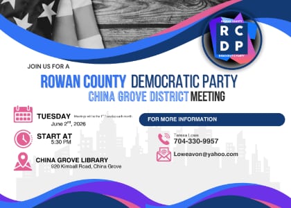 China Grove District - Rowan County Democratic Meeting