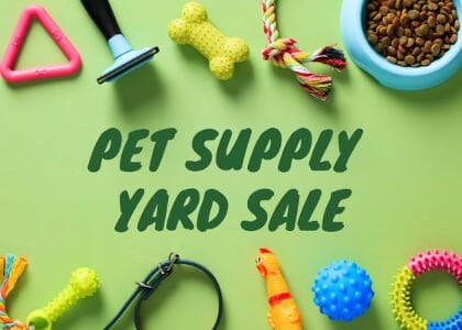 Pet Supply Yard Sale