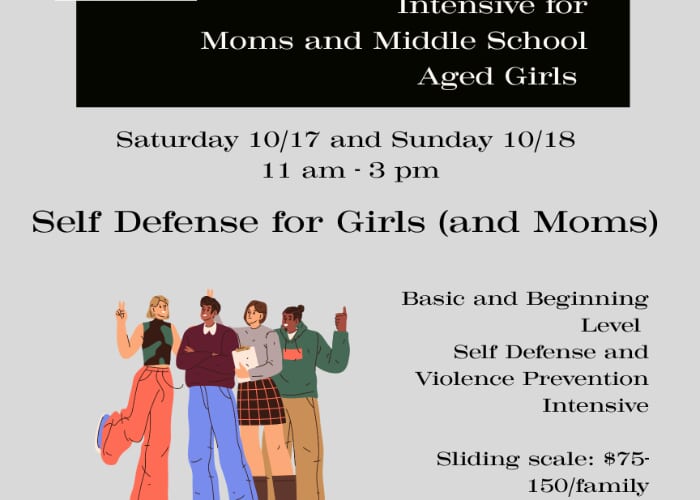 Flyer or photo for Self-Defense for Girls & Moms