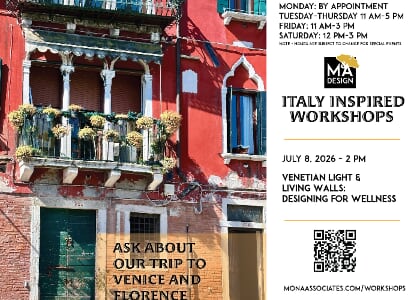 WORKSHOP - VENETIAN LIGHT / DESIGNING FOR WELLNESS