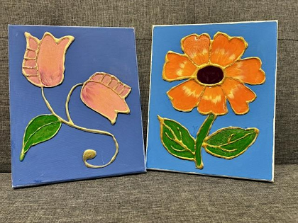 Hot Glue & High Gloss: Fun Floral Art