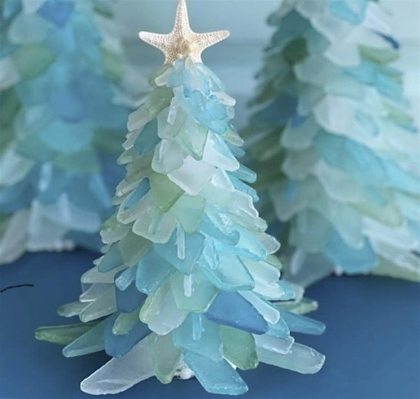 Coastal Christmas in July Sea Glass Tree Class