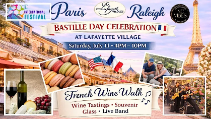 Bastille Day Celebration - Paris in Raleigh - July 11th Free Admission