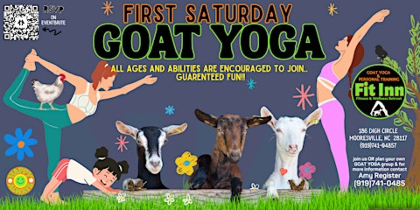 GOAT YOGA at the Fit Inn FUNNY FARM