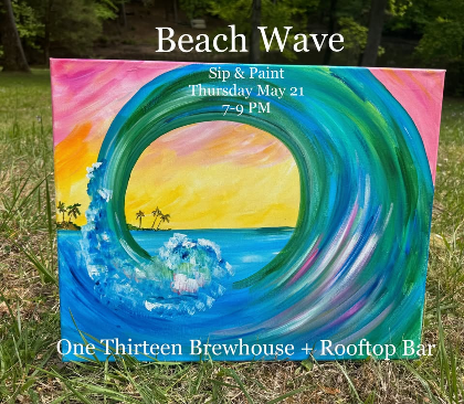 Beach Wave Sip & Paint Night
