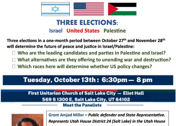 THREE ELECTIONS: ISRAEL, USA, PALESTINE