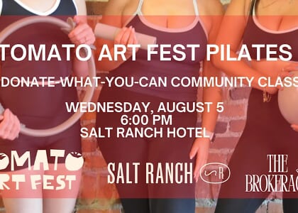 Tomato Art Fest Pilates at Salt Ranch