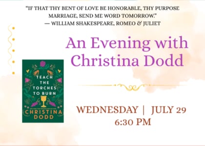 An evening with New York Times bestselling author Christina Dodd