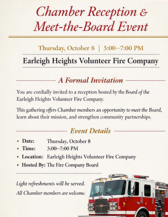 Chamber Reception & Meet-the-Board Event with the Fire Company Board