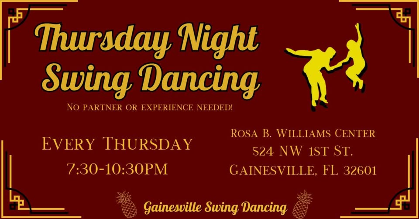 Thursday Night Swing Dancing Gainesville at Rosa B. Williams Center