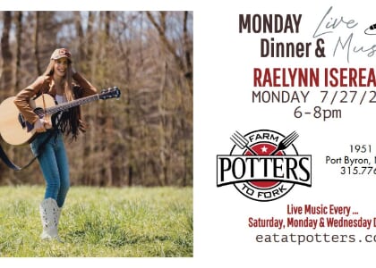 Monday Dinner & Live Music with Raelynn Isereau
