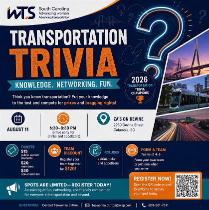WTS South Carolina Transportation Trivia 2026
