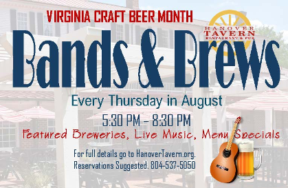 Celebrate VA Craft Beer Month with Bands & Brews!