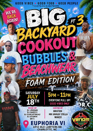 THE BIG BACKYARD COOKOUT Pt 3 BUBBLES & BEACHWEAR:THE  FOAM EDITION