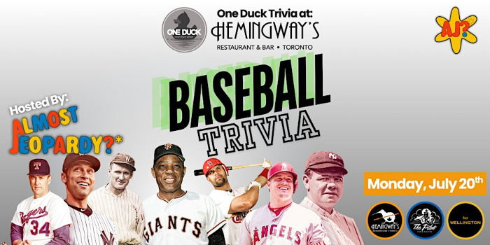 Baseball Trivia Hosted by Almost Jeopardy?