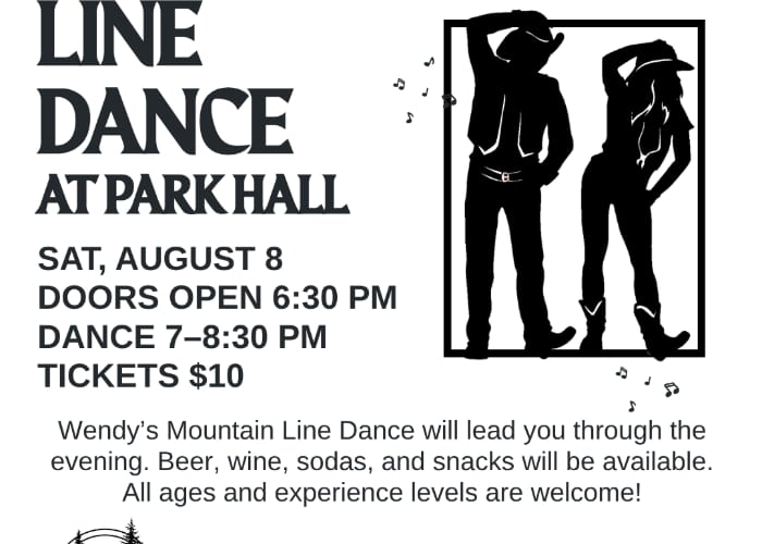 Upcoming Line Dancing Event at Park Hall 8/8!