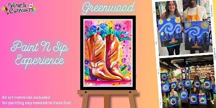 Martinsville Paint and Sip - Cowgirl Boots