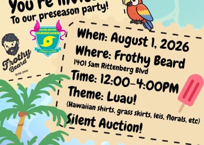 Charleston Hurricanes Rugby Pre-season Party with Frothy Beard