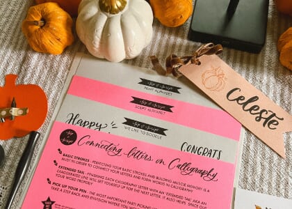 Modern Calligraphy & Pumpkin Lettering at Sweetwaters Coffee & Tea