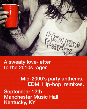 HOUSE PARTY. A sweaty love-letter to the 2010s rager.