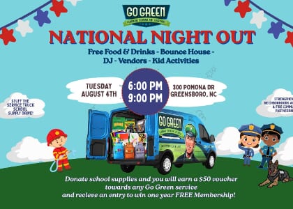 Go Green's National Night Out & Back to School Bash