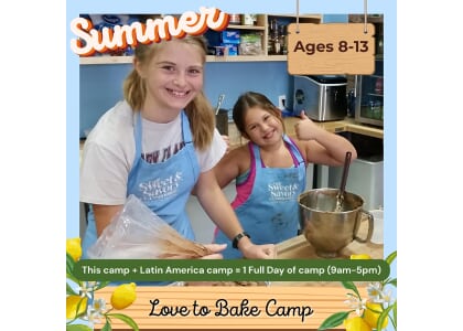 Love to Bake Camp: June 23rd - 26th (Tues.-Fri.) Ages 8-13 (9a-12p)