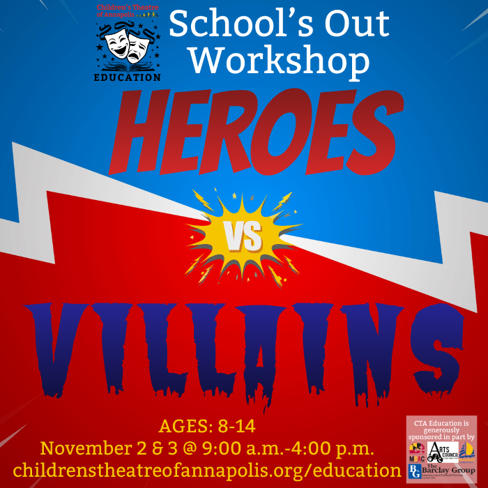 School's Out Workshop: Heroes vs. Villains (ages 8-14)