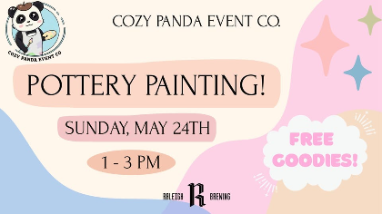 Cozy Panda Pottery Painting At Raleigh Brewing