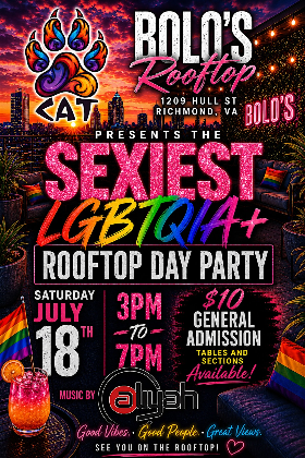 CAT PRESENTS THE SEXIEST LGBTQIA+ ROOFTOP  DAY PARTY