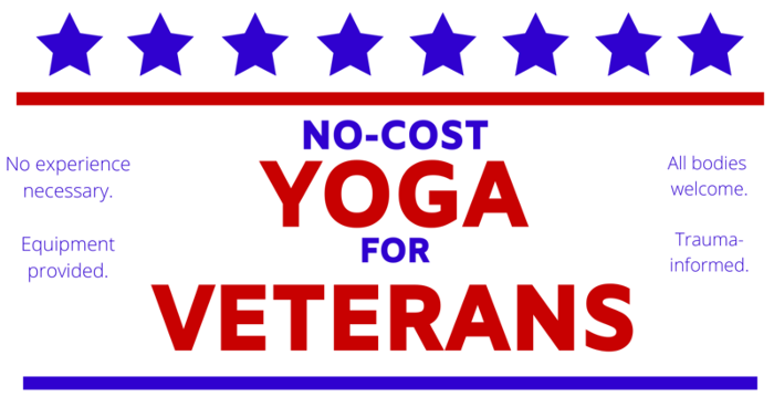 Flyer or photo for Trauma-Informed Yoga for Veterans