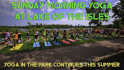 Sunday Morning Yoga along Lake of the Isles