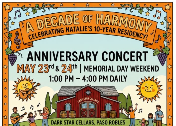 A Decade of Harmony: Natalie Gelman 10-Year Residency at Dark Star Cellars