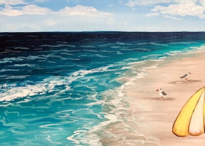 Paint & Sip Event @ West Ashley Nutrition: Seagull Beach