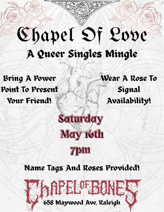 Chapel of Love: A Queer Singles Mingle