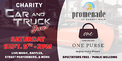Promenade - Sunset Walk "One Purse" Charity Car & Truck Show