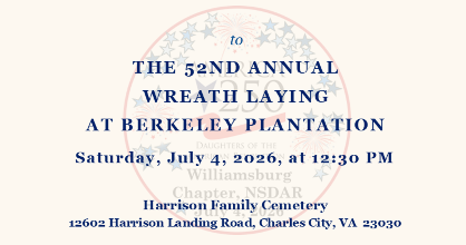 The 52nd Annual Wreath Laying at Berkeley Plantation