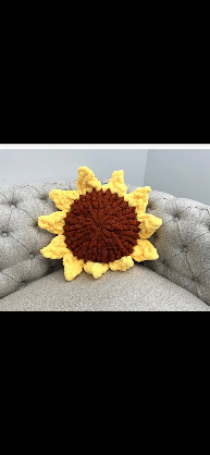 Here Comes the Sun "Flower" Chunky Crochet Pillow Class
