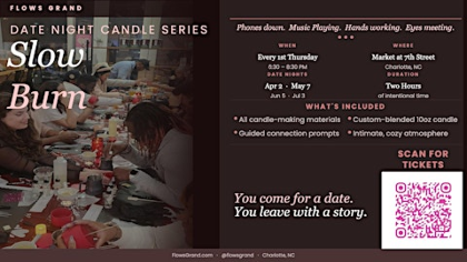 Slow Burn: Date Night Candle Making (Every First Thursday)