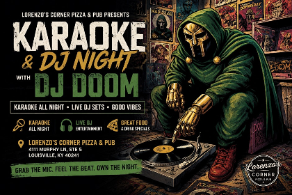 Karaoke & DJ Night with DJ Doom at Lorenzo's Corner Pizza & Pub