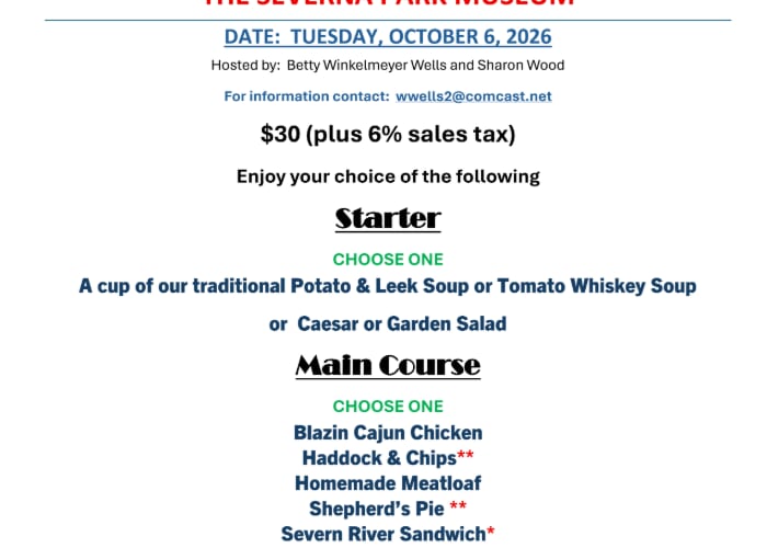 The Severna Park Museum Fundraiser at Brian Boru Irish Pub and Restaurant