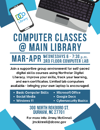 Wednesday Computer Class @ Main