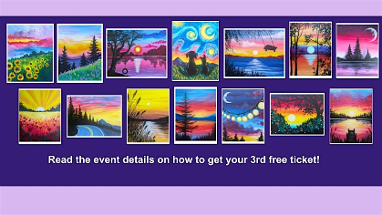 Paint and sip: Summer Sunsets (all tickets are BOGO!)