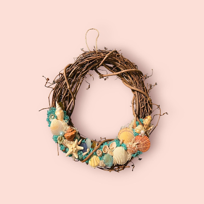 Seashell Grapevine Wreath Craft Class