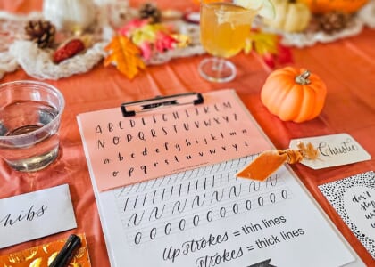 Modern Calligraphy & Pumpkin Lettering at Sweetwaters Coffee & Tea