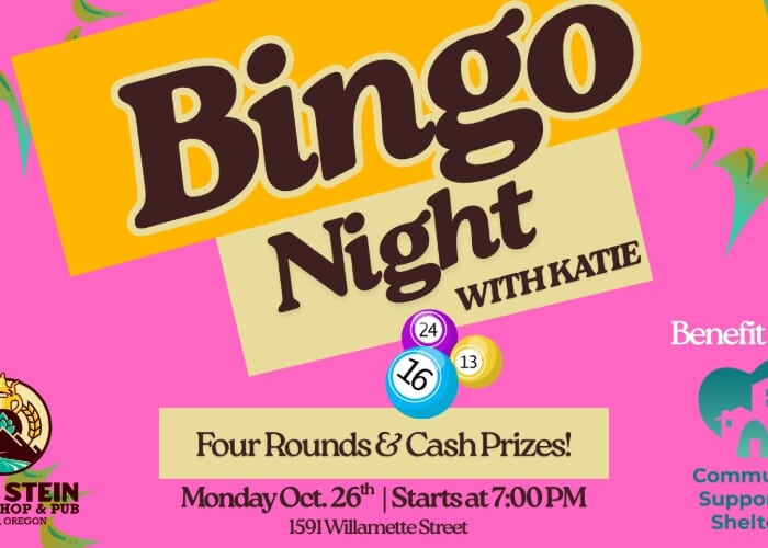 Flyer or photo for Bingo: Community Supported Shelters