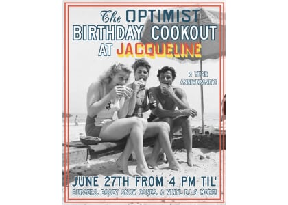 The Optimist 6 Year Anniversary Cookout