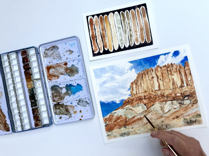 Earth pigment painting workshop led by artist Katie Podracky