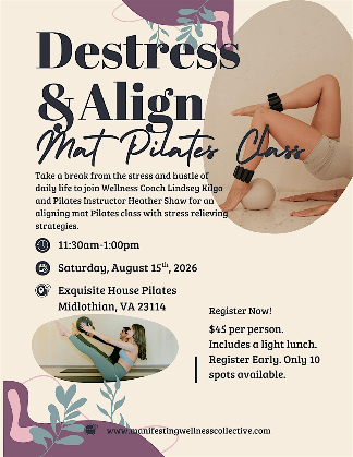 Destress and Align Mat Pilates Class