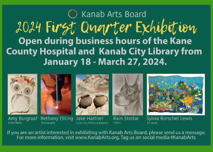 Kanab Arts Board 2024 First Quarter Exhibition